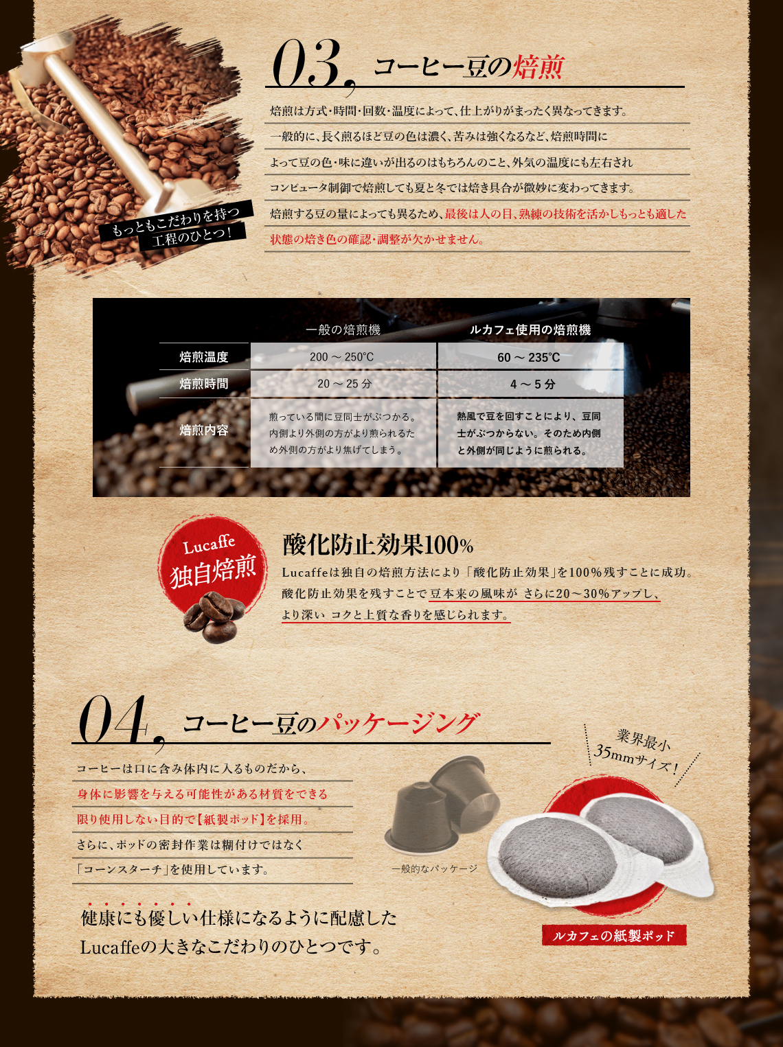 徹底的にこだわる「豆」と「マシン」